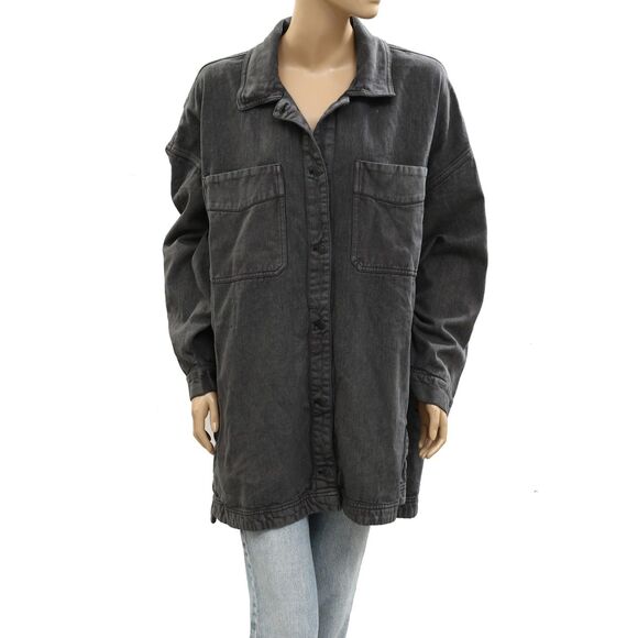 Free People We The Free Madison City Denim Jacket Top Oversized XL New 285605 - Picture 6 of 10